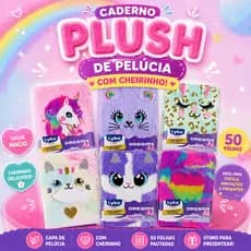 Caderno de Pelúcia com Cheirinho 50 Folhas | Kawaii para Estudos e Recados