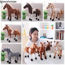 Brinquedo De Pelúcia De Cavalo Realista BLUEVELVETQW , Brinquedos De Simulação Algodão PP , Macios