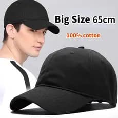 Boné masculino tamanho grande 60-65 cm, estilo baseball, disponível em várias cores, feito de algodão macio, versão refo