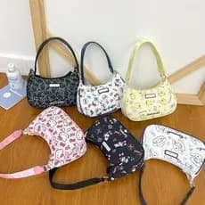 Decorador Sanrio Anime HelloKittys Bolsa Kuromi Feminina Moda De Ombro Bonito Meninas Crossbody Saco Dos Desenhos Animad