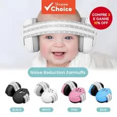 Protetores auriculares infantis, faixa de segurança ajustável para bebês, adequados para uso diário e para dormir, prote