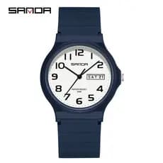 Relógio Eletrônico de Quartzo Infantil SANDA 9072 com Duplo Calendário, Simples, à Prova d'Água para Uso Externo 03Q2
