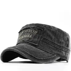 Boné Casual de Algodão Lavado, Ajustável, Estilo Militar, para Homens e Mulheres, Boné de Cadete do Exército, Design Úni