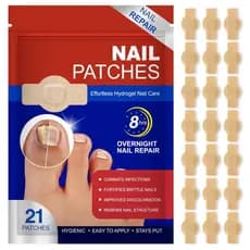 Adesivos para Unhas 21 Peças, Tratamento para Unhas dos Pés, Força Extra para Melhorar as Unhas, Adesivos de Hidrogel Fi