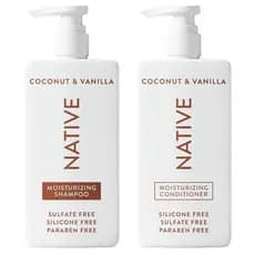 Shampoo e Condicionador de Coco e Baunilha Nativa Contêm Ingredientes de Origem Natural |   Todos os tipos de cabelo, co