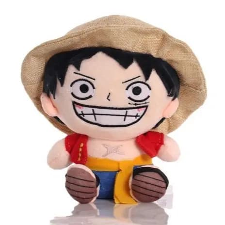 Novidade - Brinquedo de Pelúcia Luffy 20cm - One Piece Roronoa Zoro, Nami, Sanji, Usopp, Shanks, Tony Chopper, Presente