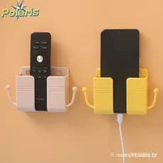 1pc Suporte De Carregamento De Telefone De Parede Não Perfurado Para Banheiro E kit chen Minimalista , rack De Armazenam