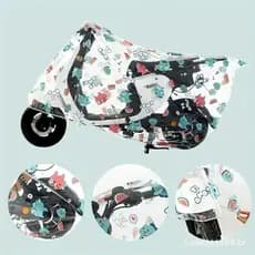 Capa de Bicicleta EVA com Estampa Floral - Resistente ao Sol e à Prova d'Água para Bicicletas Elétricas e Motocicletas