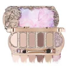 Paleta de Sombras Matte Luxuosa Butterfly, 5 Sombras Matte + 1 Sombra Cintilante com Pincel de Dupla Ponta, Sombra de Ol