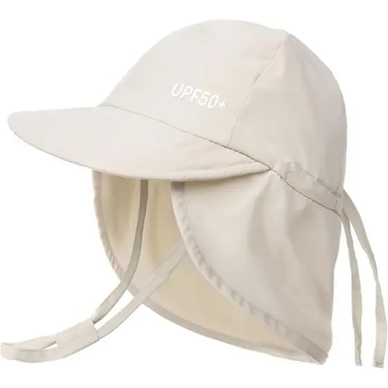 Chapéu de Sol para Bebê FURTALK com Aba para o Pescoço, UPF 50+, Ajustável, para Meninos e Meninas, Chapéu de Praia de V
