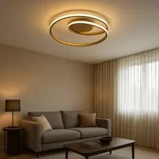 Luminária de LED de Sobrepor Circular Bivolt 3 Cores Com Luz Central Dupla Lustre de teto Luminária Lustre Plafon Led Re