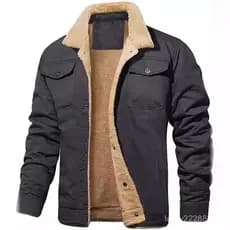 Jaqueta masculina, macia ao toque e quente, é uma escolha ideal para o inverno extremamente frio. 6UPQ