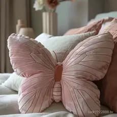 Almofada de Borboleta Coração Feminina Almofada Original Fofa Almofada de Borboleta Rosa Suave Almofada de Cabeceira