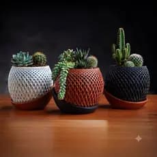 Vaso Decorativo com Prato Elevado para Plantas Suculentas Cactos Jardim Auto Irrigação Design Moderno Vaso Premium