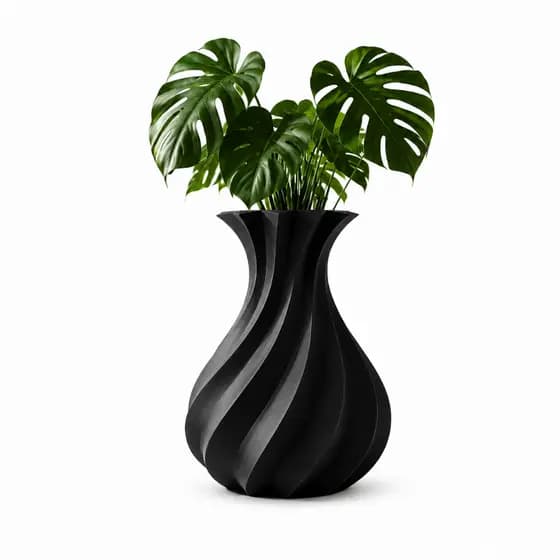Vaso Decorativo Espiral 18cm  Vaso Moderno para Plantas, Sala, Quarto, Escritório e Mesa de Centro