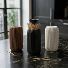 Porta Palitos de Dente Decorativo Premium  Organizador de Mesa Moderno para Cozinha, Restaurante e Área Gourme