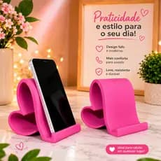 🌷 Suporte de Celular em Formato de Coração – Decoração e Organização com Muito Estilo! 🌷