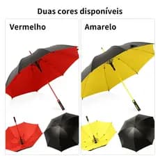 Guarda-Chuva Grande Automático - Fibra de Vidro Blackout para Proteção UV, Reforçado para Tempestade