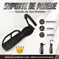 Suporte de Parede para Bicicleta Gancho de Aço Resistente Economiza Espaço（Unitário）