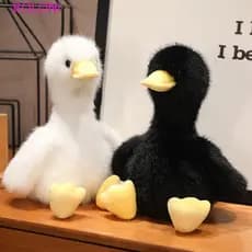 BOLONI Pelúcia De Pato Amarelo , Simulação De Dormir , De Cabelo Longo , Boneca De Desenho Animado Kawaii