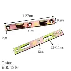 Suporte de cama de ferro, suporte de cama plano invisível, dobradiça para cama de painel, conector de suporte de cama de