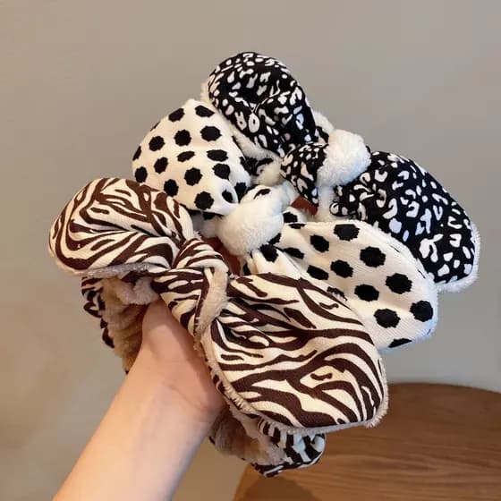 Faixa de cabelo com estampa de leopardo para mulheres, faixa antiderrapante para lavar o rosto e aplicar maquiagem, faix