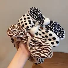 Faixa de cabelo com estampa de leopardo para mulheres, faixa antiderrapante para lavar o rosto e aplicar maquiagem, faix