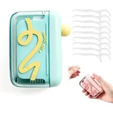 Dispensador Automático De Fio Dental Pop Up Com 50 Peças De Palhetas Recarregável Portátil Suporte Para Viagens Em Casa