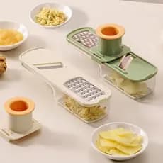 Fatiador E Ralador De Vegetais 3 Em 1 Ferramenta Manual Multifuncional De Cozinha Com Intercambiável C1j9