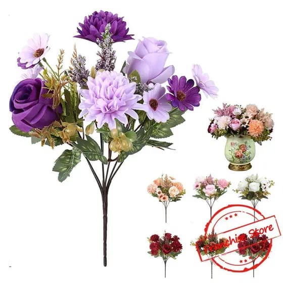 6 Cores Artificial Feli Rosa Buquê Flor Dia Dos Namorados Decorações De Aniversário Presente H5X6