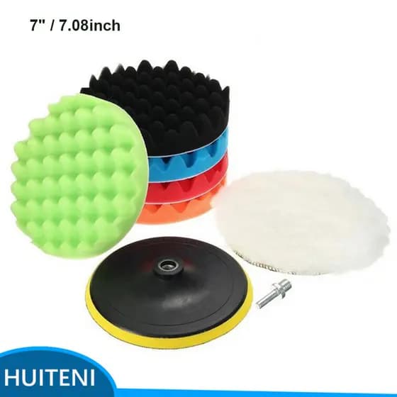 1/2/3 Almofadas De Roda De Polimento De Carro Veículo Esponja Polidor Kit Automotivo Lavável Lixar Discos De Cera Ferram
