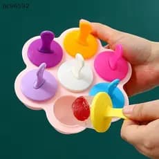 [ljc] 7 Buracos DIY Sorvete Pops Molde De Silicone Fabricante De Picolés Moldes Bebê Frutas Shake Casa Acessórios De Coz