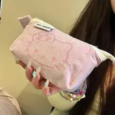 HelloKitty Estojo de lápis fofo de alto valor para meninas Estojo de papelaria para estudantes Bolsa de papelaria de gra