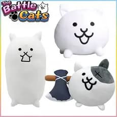 Happy Planet 39cm The Battle Cats Plushie Cute Anime Cartoon Game Character Plush Toy Branco Neko Cat Plush Doll Gift Pa