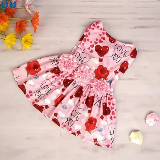 Dia Dos Namorados Para Animais De Estimação Novo Vestido Rose Cherry Love Clothing