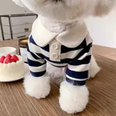 Camisa Polo De Verão Para Cães Roupas De Cachorro Bichon Frise Chihuahua Listra Moletom Colete De Resfriamento Pequenos