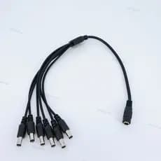 40cm DC 1 Fêmea Para 6 Vias Macho Divisor Plug Cabo De Extensão 5.5 * 2.1mm Conector 12V Alimentação 22BR3