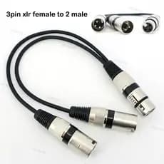 30cm 3pin XLR Fêmea Para 2 Macho Y Divisor Microfone DJ Cabo Conversão 2 Vias 3 Núcleo 3p Adaptador 30cm 22BR3