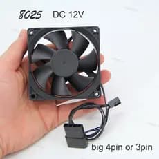 80mm 8cm 8025 DC 12v Grande 4pin Ou 3pin Sem Escova Ventilador De Refrigeração Do Computador Ventiladores Para Caso GPU