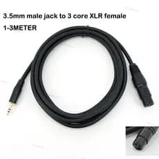 1m 2m 3 Metros De Áudio 3 Pinos XLR Para 3.5mm Microfone Macho Aux Estender Cabo 3.5 Jack Fêmea Banhado A Ouro Fio Conec