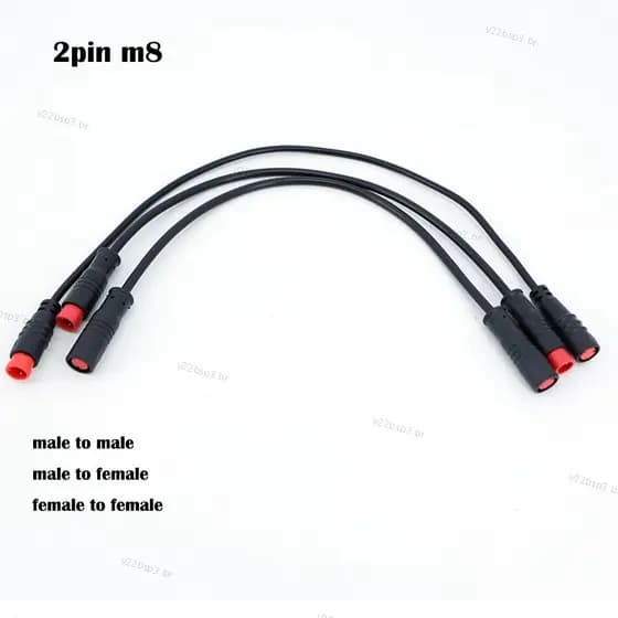 À Prova Dwaterproof Água 0.2m 0.3m m8 2 Pinos Núcleo Bicicleta Elétrica Butt Plug Macho Fêmea Para Cabo Fio Ebike senser