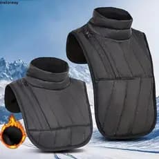 INSTOREAY Aquecedor De Pescoço Para Motocicleta De Inverno , Colete De Ombro Curto/Longo E Espesso , Protetor À Prova De
