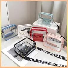 Pequeno Saco Crossbody Transparente Geléia Carta Moda Para Presente De Festa Feminino