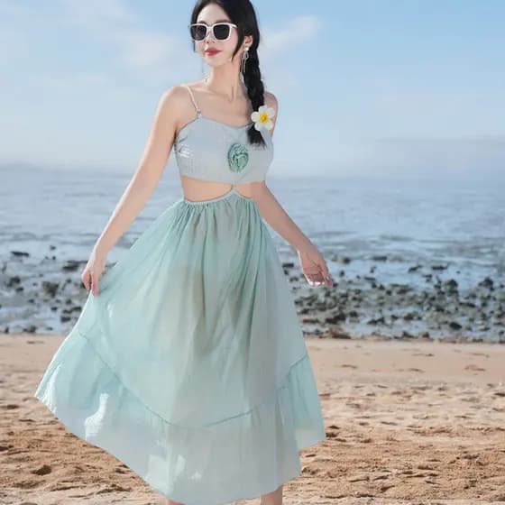 Biquíni praia Roupa de praia feminina Biquíni importado barato [Diário da menina] Maiô feminino estilo tailandês dividid