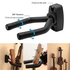Suporte de parede antiderrapante para violino, baixo e guitarra (1 peça)
