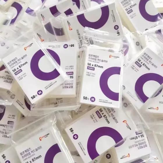 50 protetores de cartão de papel estilo pipoca para fotos Kpop, protetores de cartão Nct Bts Enhypen, colecionáveis ​ ​ 