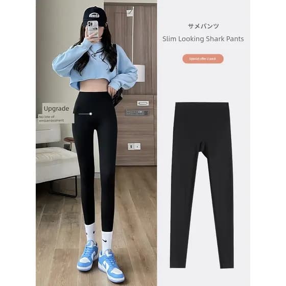 Legging Fitness Academia Legging Cintura Alta Legging Importada Barata Calças de tubarão femininas para uso externo, pri