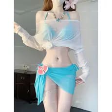 Biquíni conjunto Biquíni praia Roupa de praia feminina Biquíni maiô feminino 2026 novo conjunto de quatro peças High-End