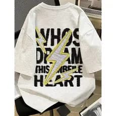 Camiseta com estampa Blusa feminina de verão Camiseta básica Camiseta de manga curta de algodão puro masculino feminino