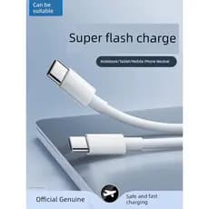 Fonte Carregamento Rápido USB‑C Carregador rápido tipo c Kit Carregador + Cabo Tipo C Cabo de carregamento Nengshi Dual